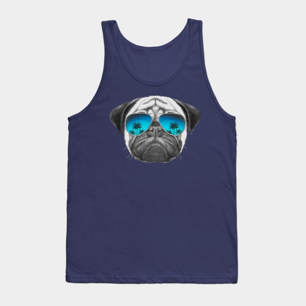 Pug Dog with sunglasses Tank Top by AnimalsFashion